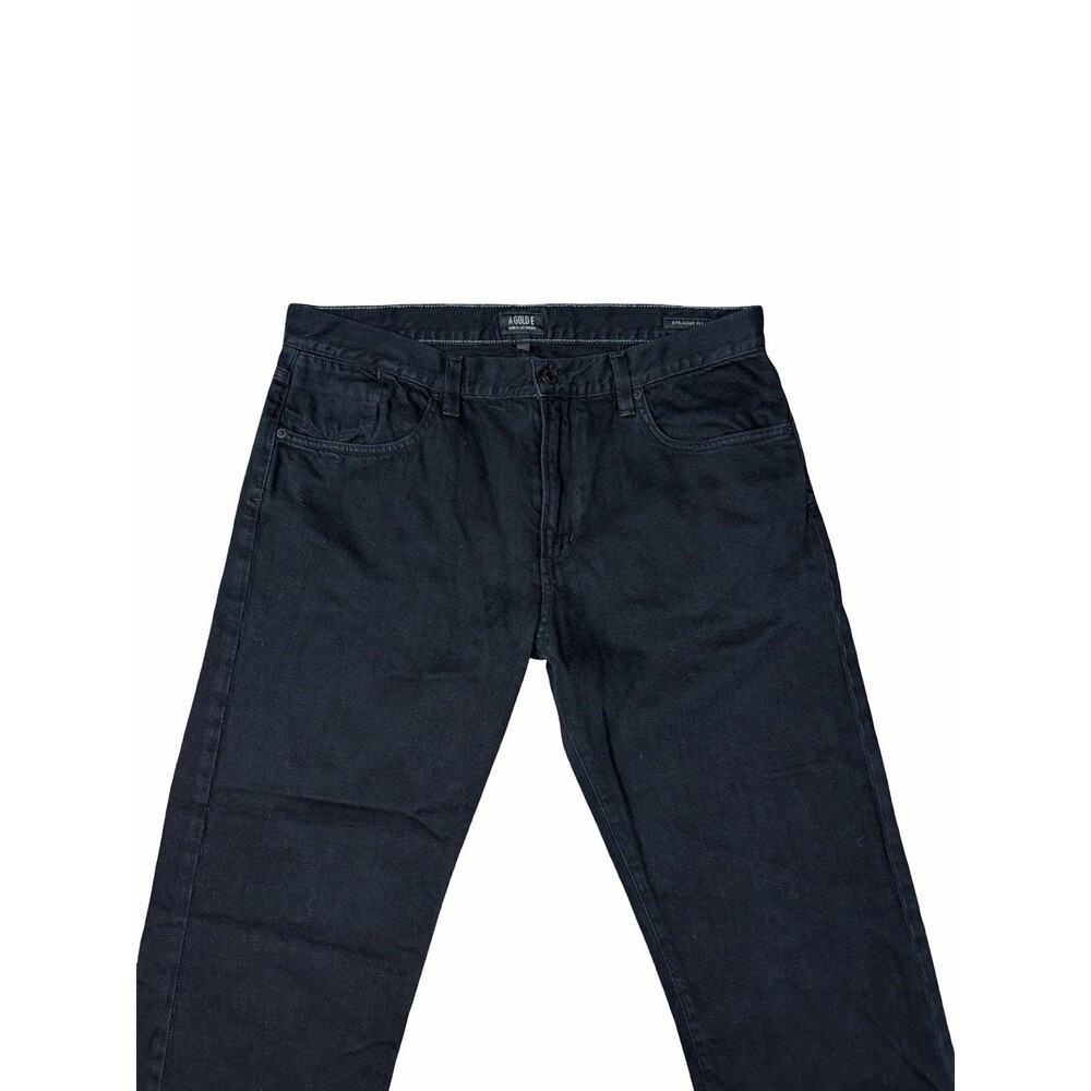 AgoldE Black Men’s Jeans Straight 36x34 Black Soft Denim Cotton Made In L.A. USA